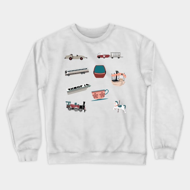 The Happiest Transportation on earth Crewneck Sweatshirt by Wenby-Weaselbee